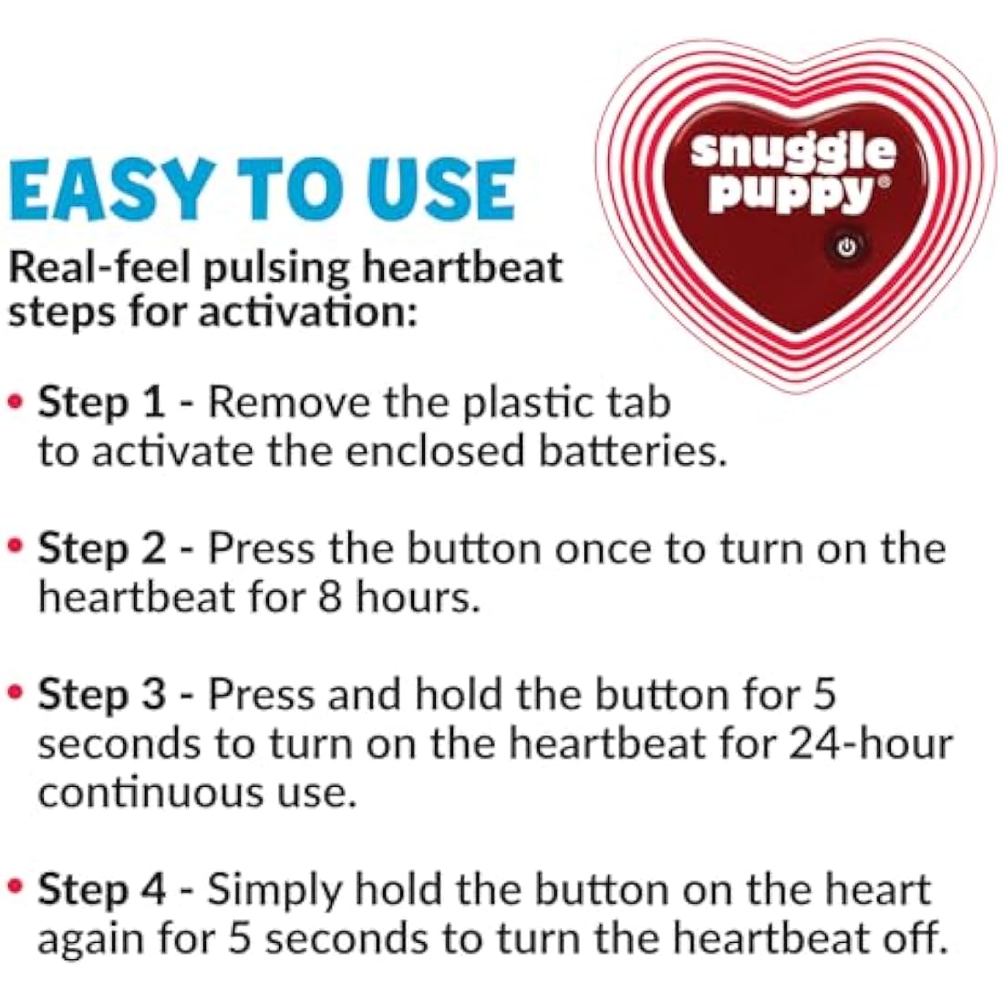 Original Snuggle Puppy Toy, Heartbeat Toy for Puppy, Dog Toys for Anxiety Relief, Calming Aid, Dog Heartbeat Toys for Behavioral Training in Brown and White