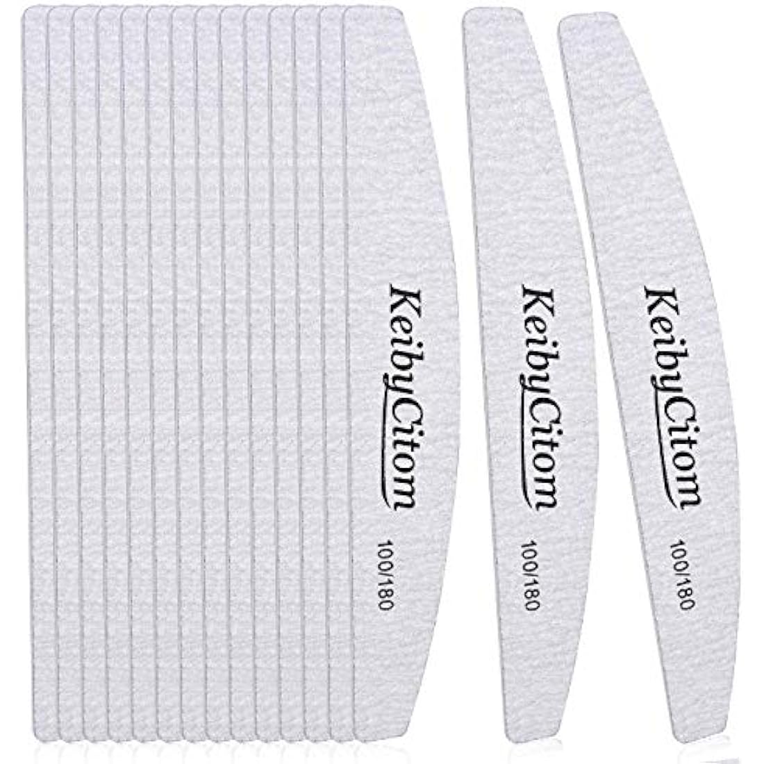 Professional Nail Files 16 Pcs Double Sided Emery Board(100/180 Grit) Manicure Tools Nail File - Natural Gel and Acrylic Nails for Home and Salon Use