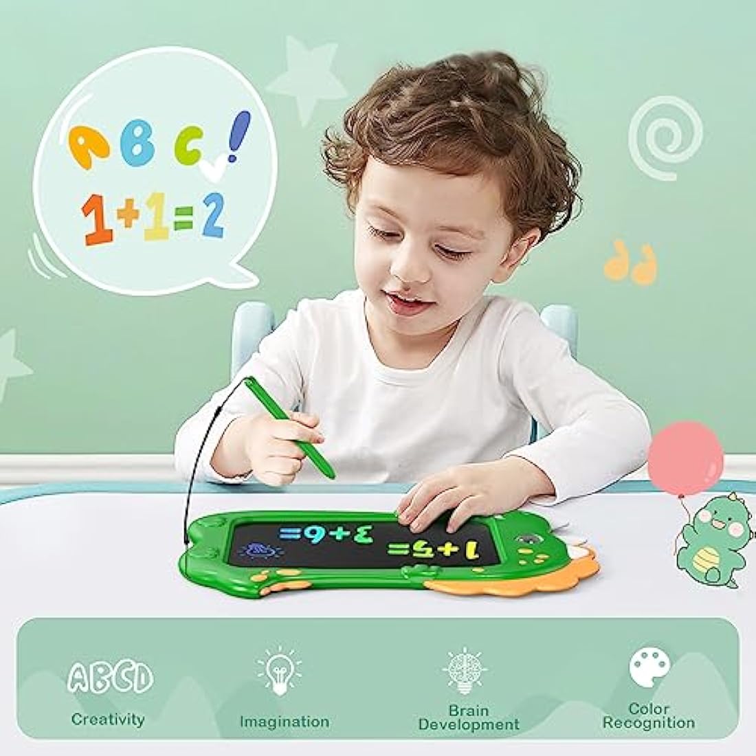 Kizmyee LCD Writing Tablet for Kids,Toddler Toys for 3 4 5 6 Year Old Boys Girls, 8.5inch Doodle Board, Dinosaur Toys Drawing Pad for Kids 3+ Year Old Boy Girl