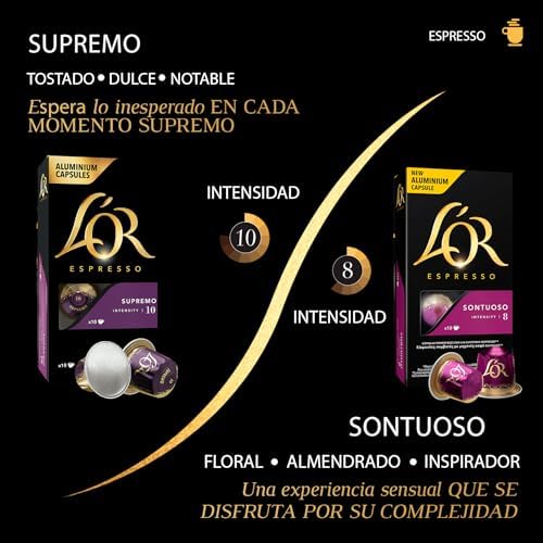 L'OR Favourites Assortment - Nespresso Compatible Coffee Pods (Pack of 8, Total 80 Drinks)