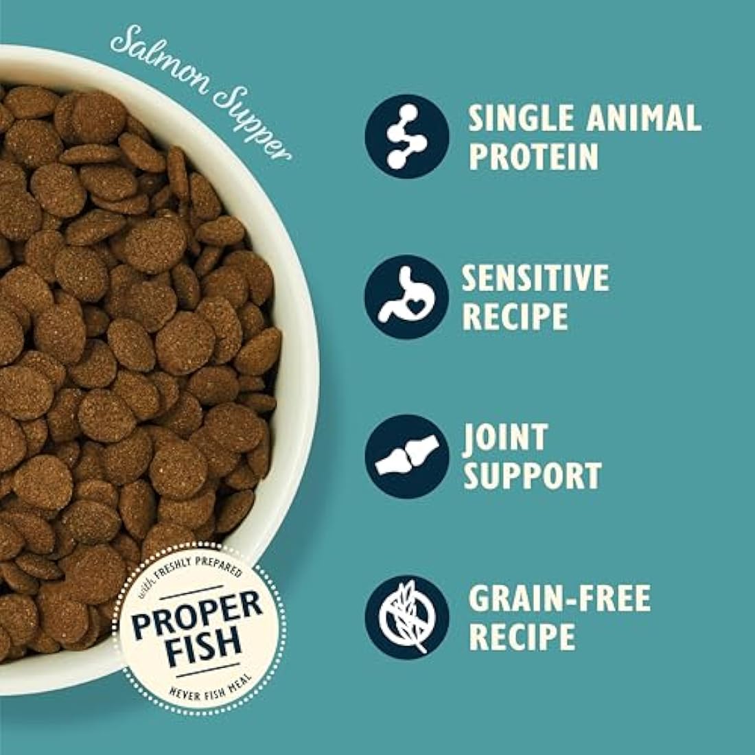 Lily’s Kitchen Made with Natural Ingredients Adult Dry Dog Food Salmon Supper Balanced Nutrition 7kg Bag