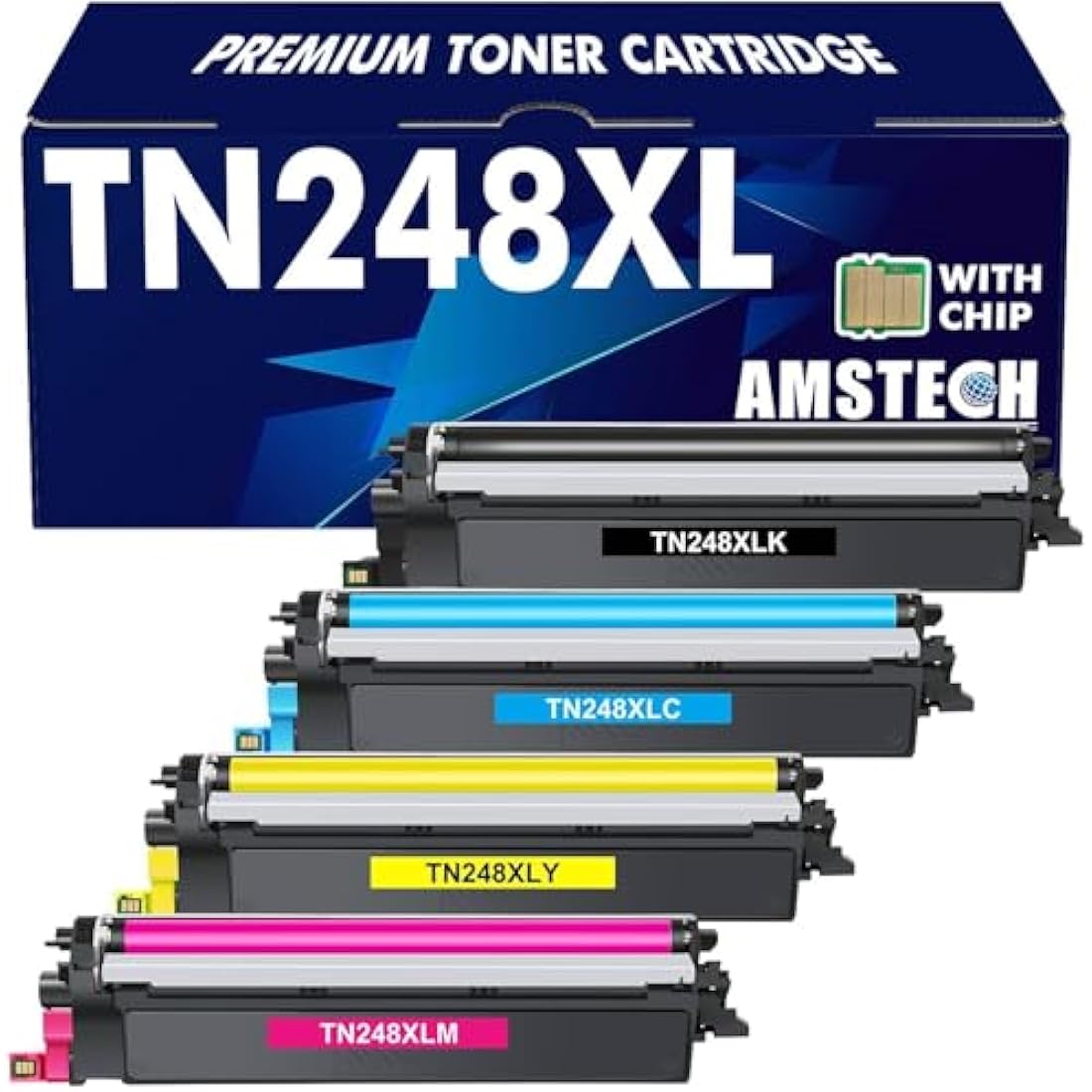 TN248XL TN248 TN-248XL MFC-L3760CDW Toner: Cartridge Compatible with Brother TN-248 DCP-L3560CDW MFC-L3740CDWE HL-L3220CWE MFC-L3740CDW HL-L8240CDW DCP-L3520CDWE HL-L3240CDW MFC-L8390CDW