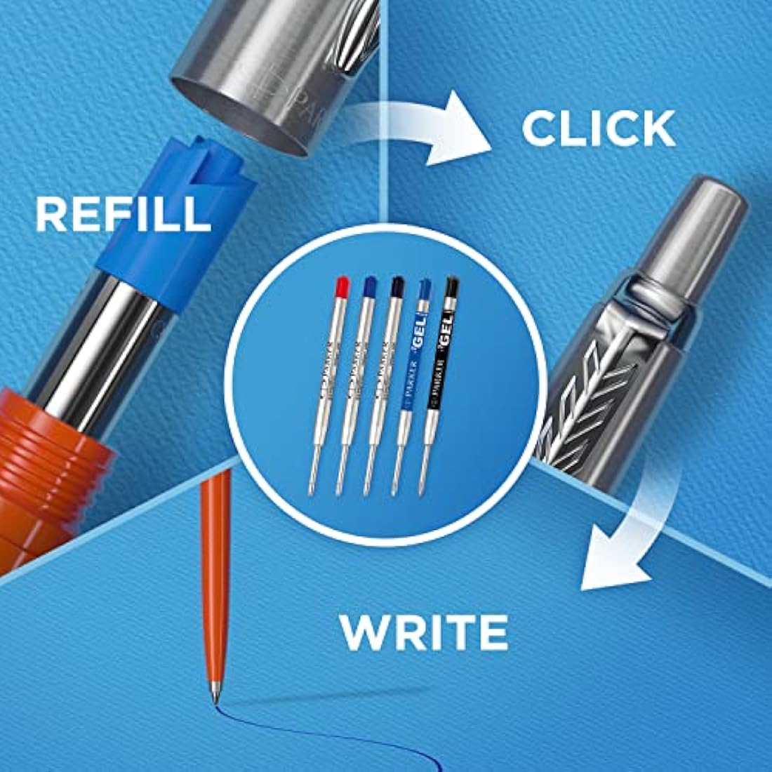 Parker Jotter Ballpoint Pen | Chelsea Orange | Medium Point Blue Ink