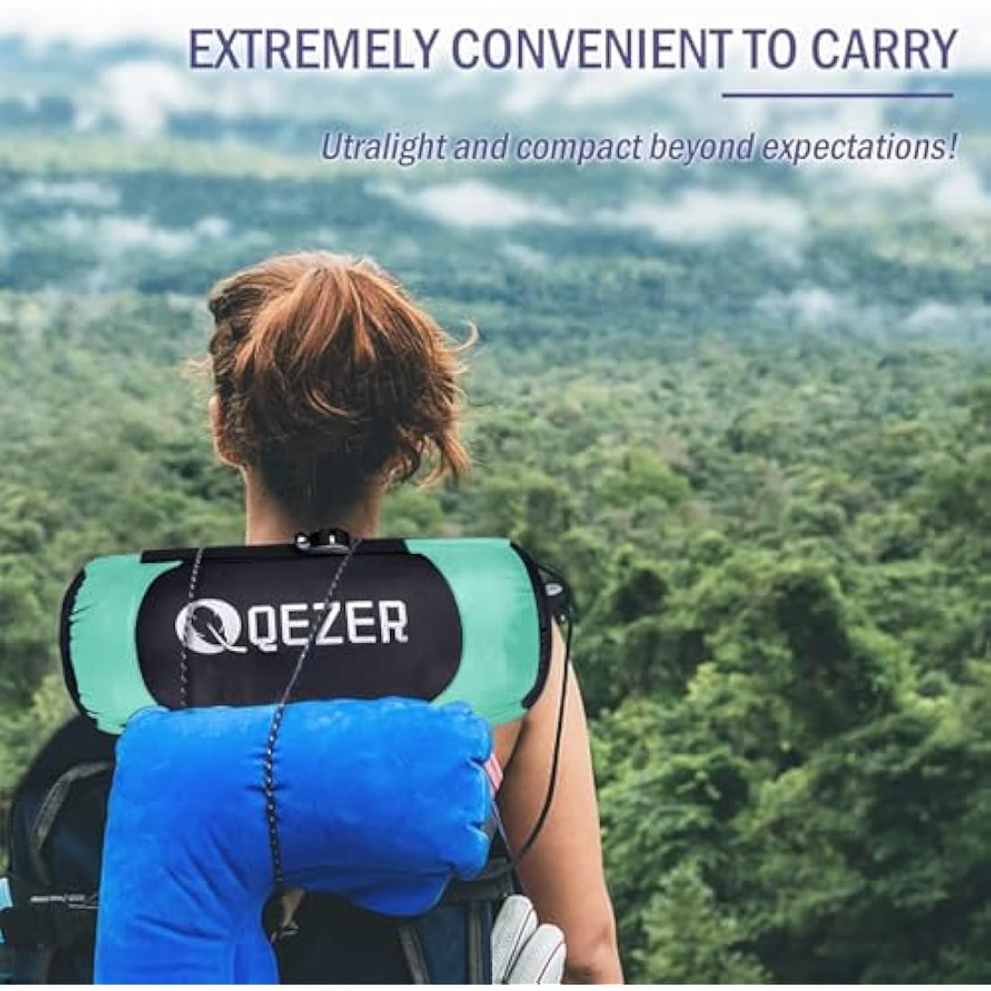 QEZER Down Sleeping Bag 4 Season, Lightweight Winter Sleeping Bag 0 Degree to -12 Degree C for Adults and Kid Camping, Hiking and Backpacking Outdoor Filled 600+FP Down