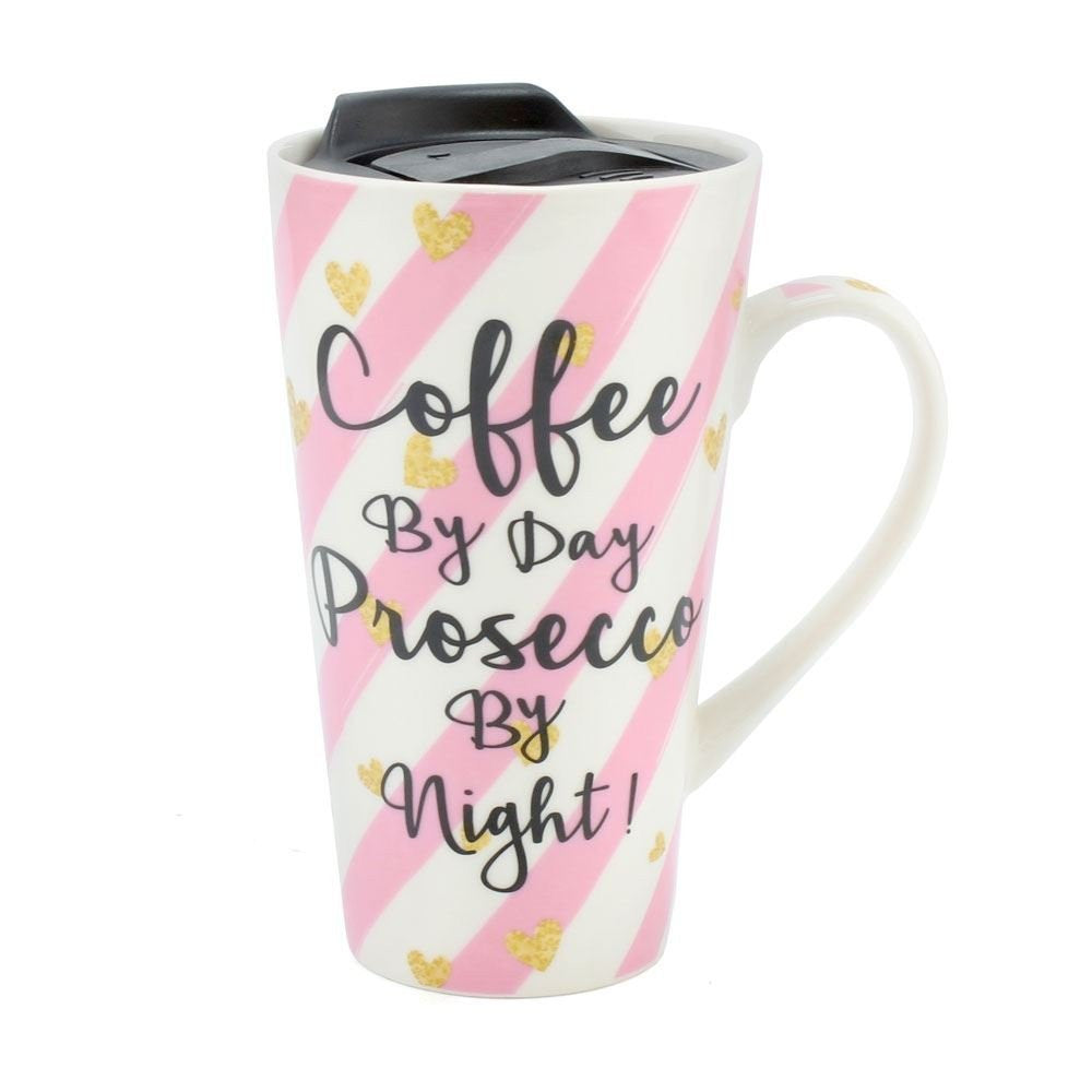 Wise Words Lidded Mug proseco by night