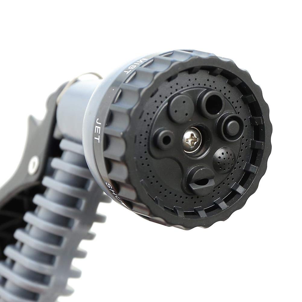 LINZI Expandable Garden Water Hose 30M 100FT Magic Hose Double Latex Inner Hose Flexible No Kink + Plastic Connectors + 7 Function Spray Gun