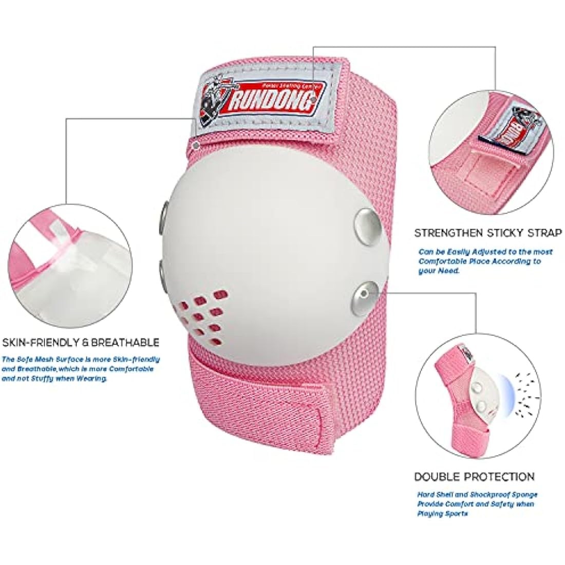 Youth/Kids Knee Pads Elbow Pad Wrist Guards Protective Gear Set for 3-15 Years Child Roller Skates Skateboard Inline Rollerblading Cycling BMX Bike Skating Scooter Riding and Other Outdoor Sports