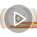 National Lighting Decorative Tapered Table/Floor Lampshade - 18-Inch Empire Drum Lamp Light Shade in Cream Fabric - 40W E14/B22 Candle Incandescent or LED (Not Included)