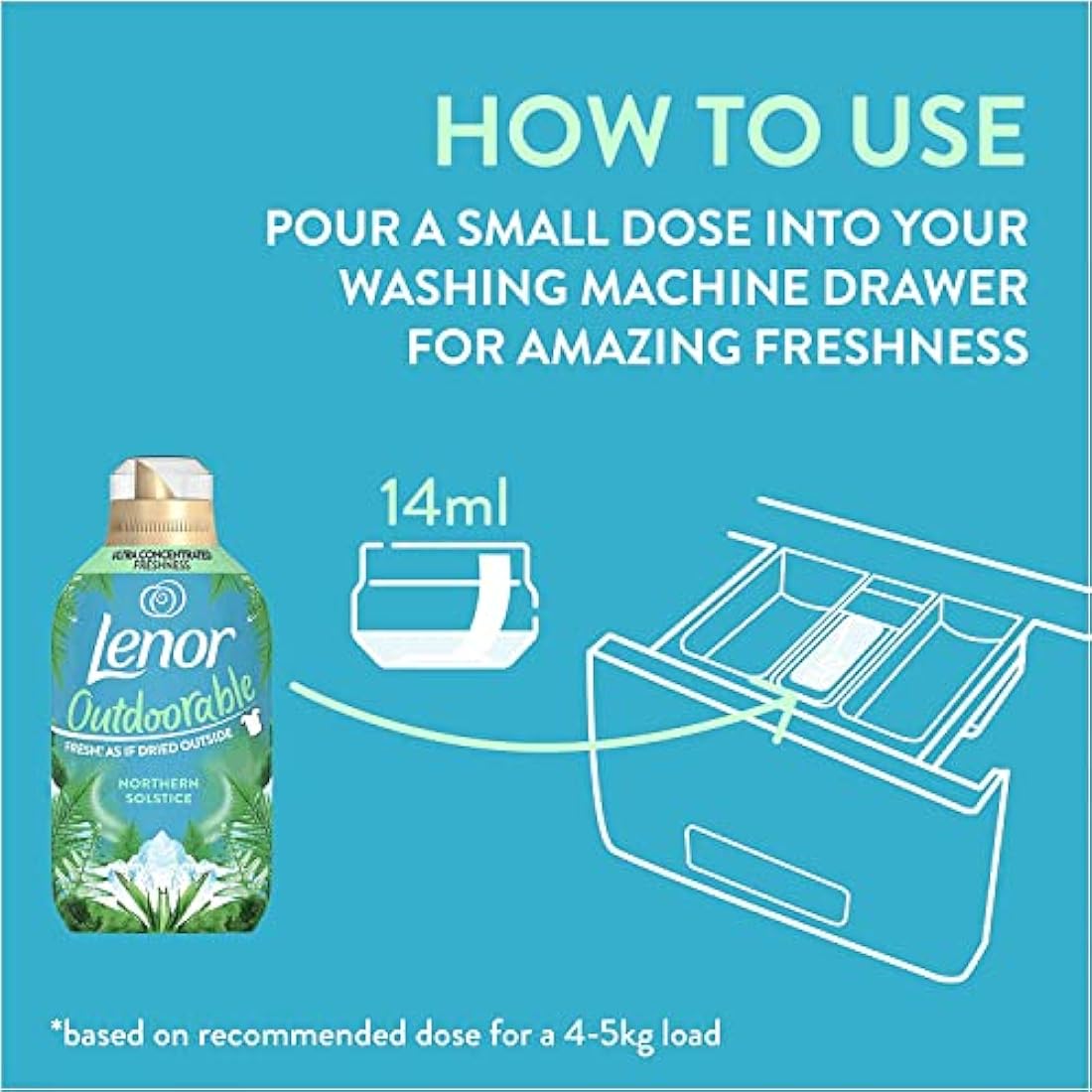 Lenor Outdoorable Fabric Conditioner 210 Washes, 6x490ml, Northern Solstice - Ultra Concentrated Freshness