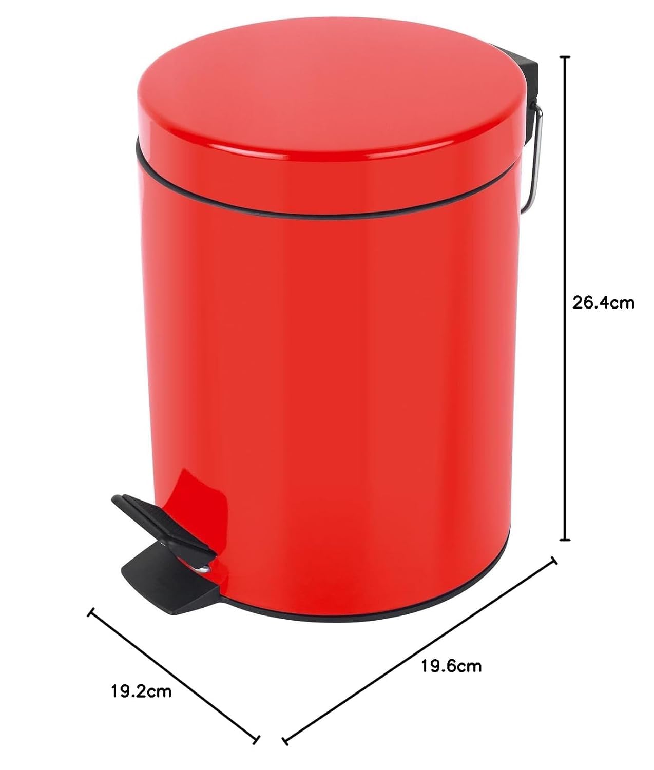 Spirella Sydney 10.16381 Pedal Bin 3 Litre Red