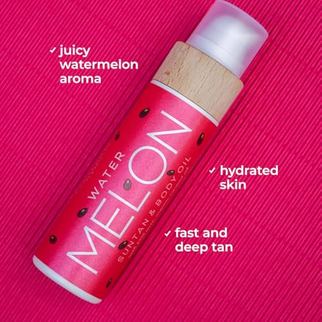 COCOSOLIS WATERMELON tanning accelerator - organic oil with vitamin E & watermelon scent for a quick, intensive tan - enhancer for a deep tan - nourishing tanning bed oi