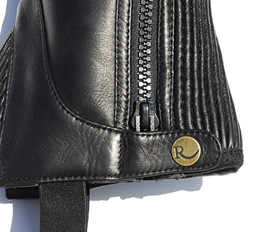 Leather 1/2 Chaps - X Large - Black