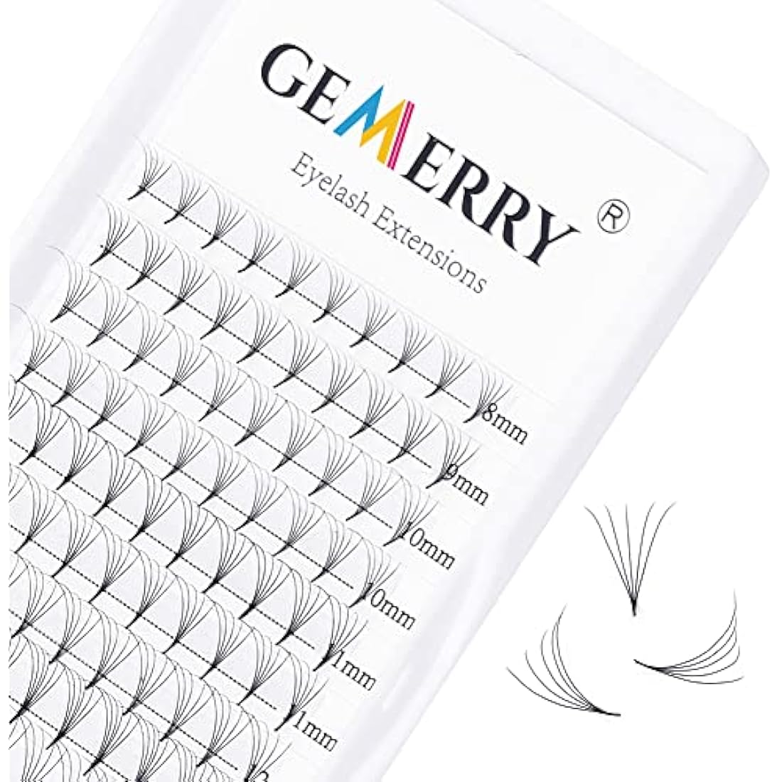 Pre Made Fan Eyelash Extensions 5D Fans 0.07mm D Curl 8-14mm Mix 5D Cluster Eyelash Extension Premade Fans Volume Russian Individual Lashes Cluster Gemerry Fan Lash Extensions(0.07-5D-D curl-Mix)