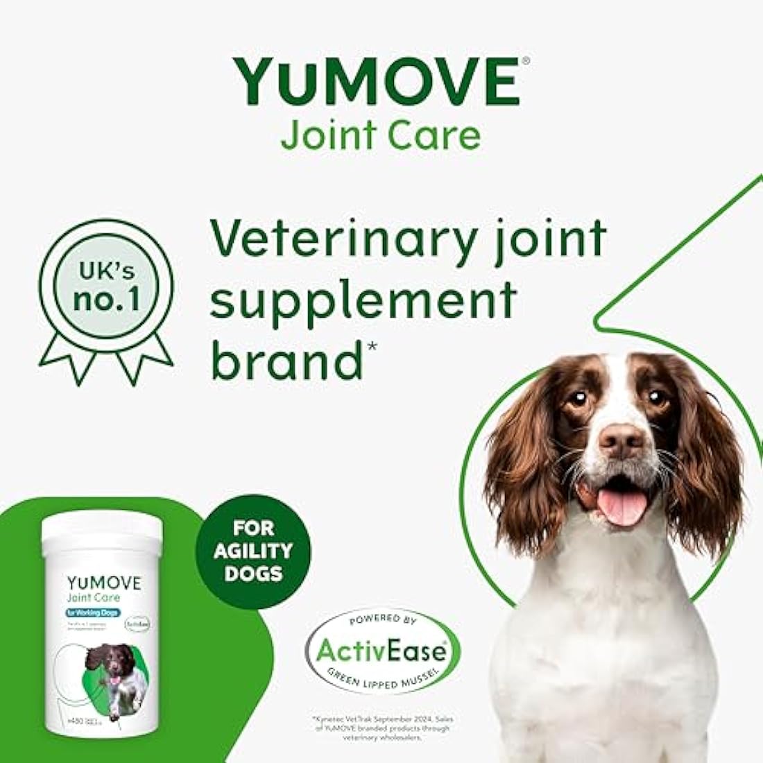 YuMOVE Joint Supplement for Working Dogs, Joint Care, Essential Dog Hip and Joint Aid with Glucosamine, Chondroitin, Green Lipped Mussel, All Ages and Breeds, 480 Tablets