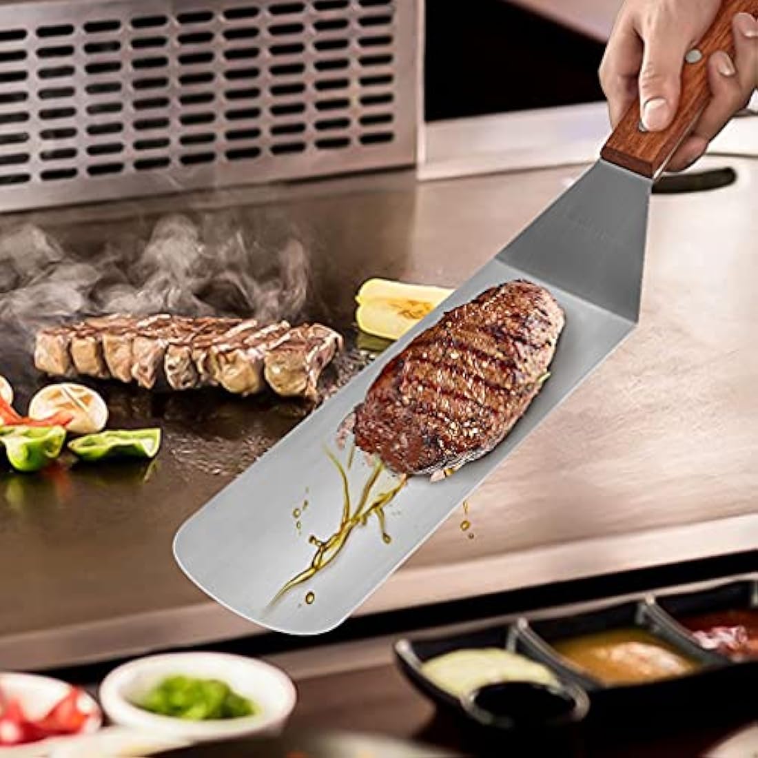Onlyfire Multi-purpose Griddle Spatula Set - Fits Blackstone Grill and Other Grills