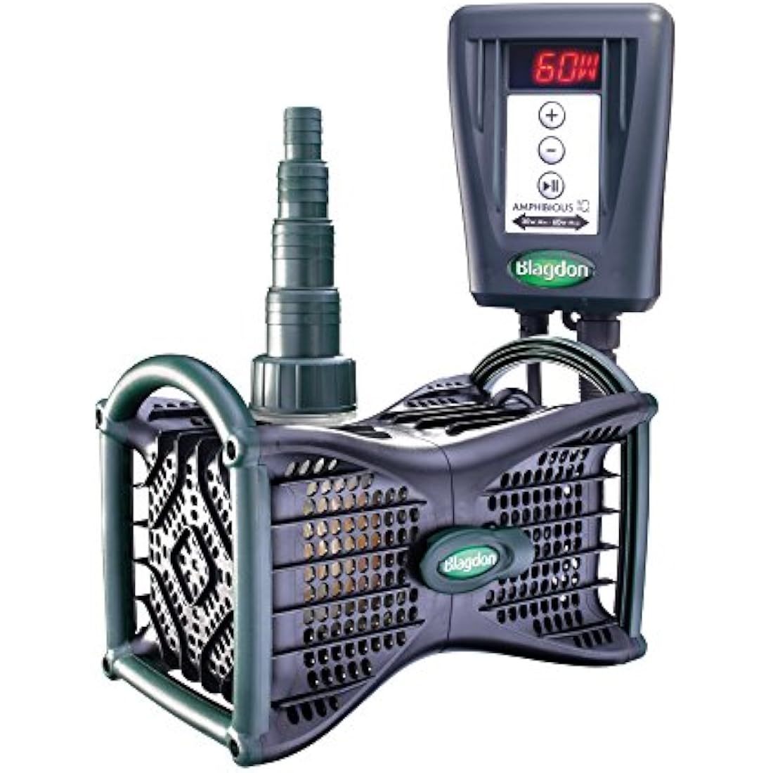 Blagdon Amphibious IQ Energy Saving Pond Pump, for Fountain & Waterfall, Run Dry Protection, Adjustable Power & Flow, 4500-9000 Large Pond, Black