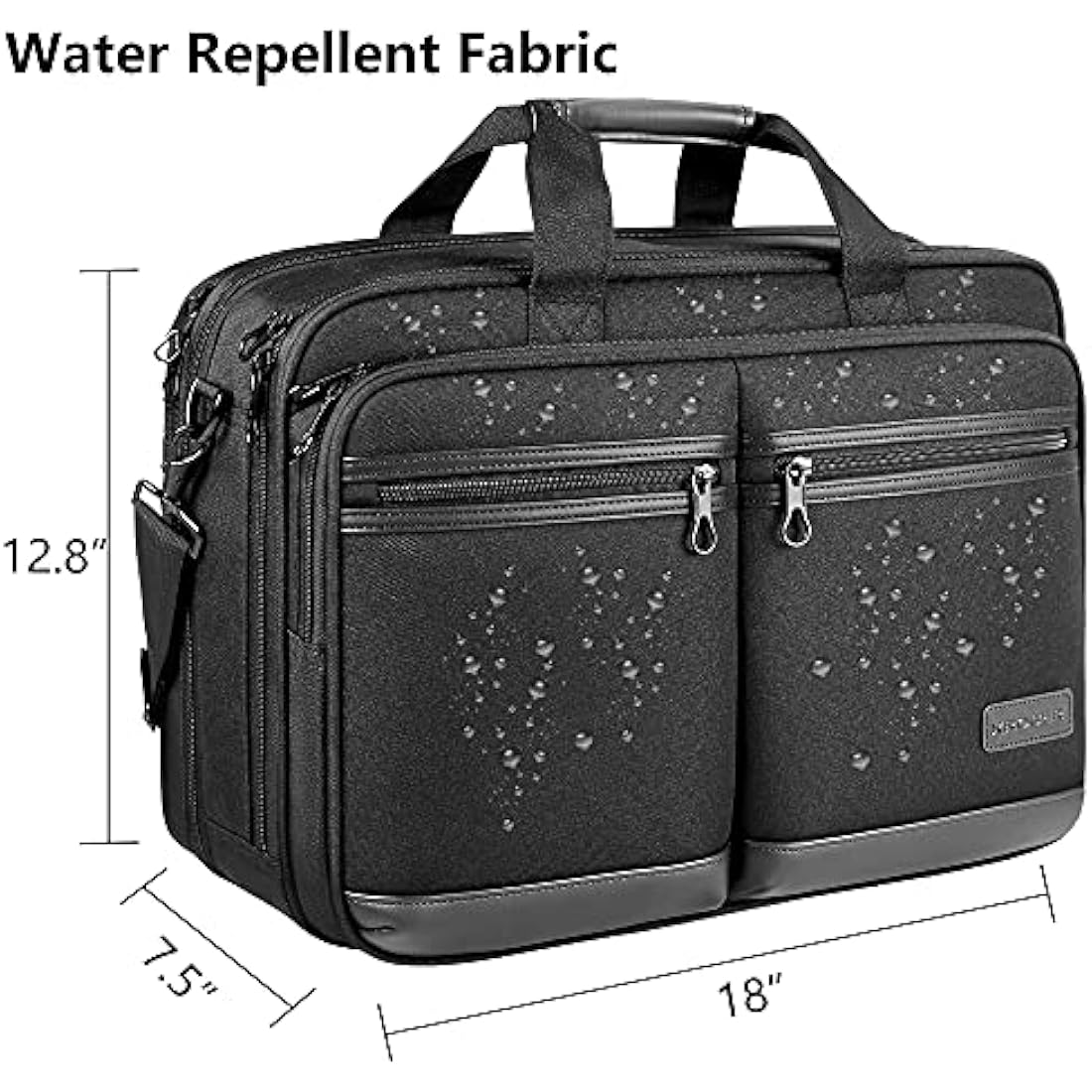 KROSER Laptop Bag Stylish Laptop Briefcase Fits Up to 17.3 Inch Expandable Water-Repellent Shoulder Messenger Bag Computer Bag with RFID Pockets for Business/Travel/School/College
