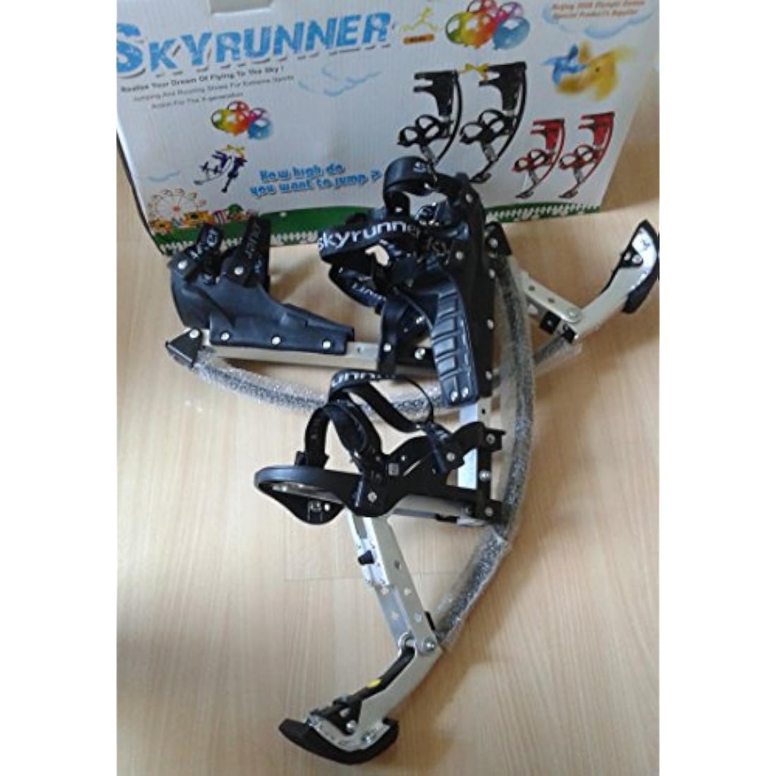 Skyrunner Kangaroo Shoes pogo Jumping stilts for Kids Child Youth weight load range 30-50kg Black