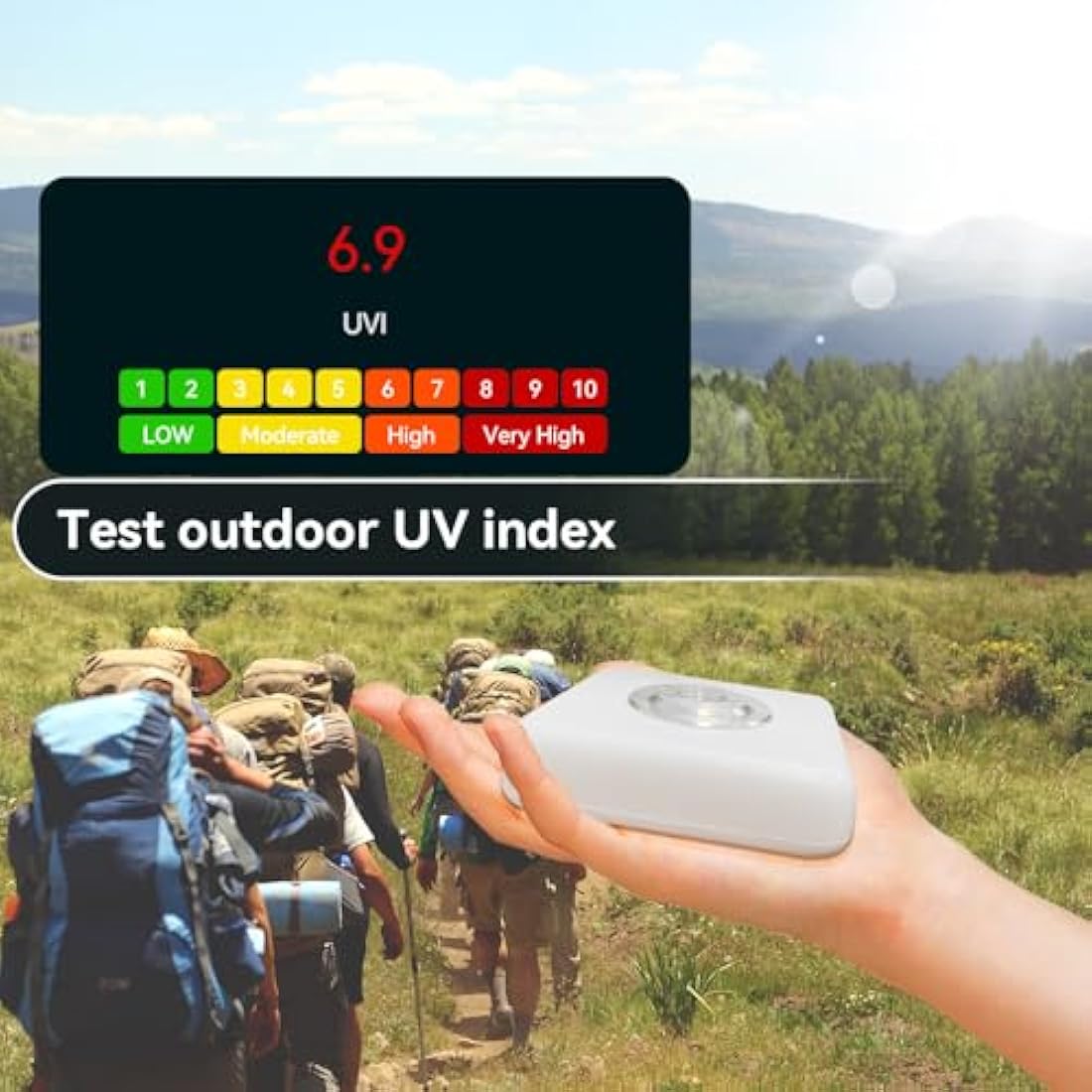 VBR Sun UVI Meter with UV Hurt Alarm,Sunburn Protect with Beeping Sound Reminder
