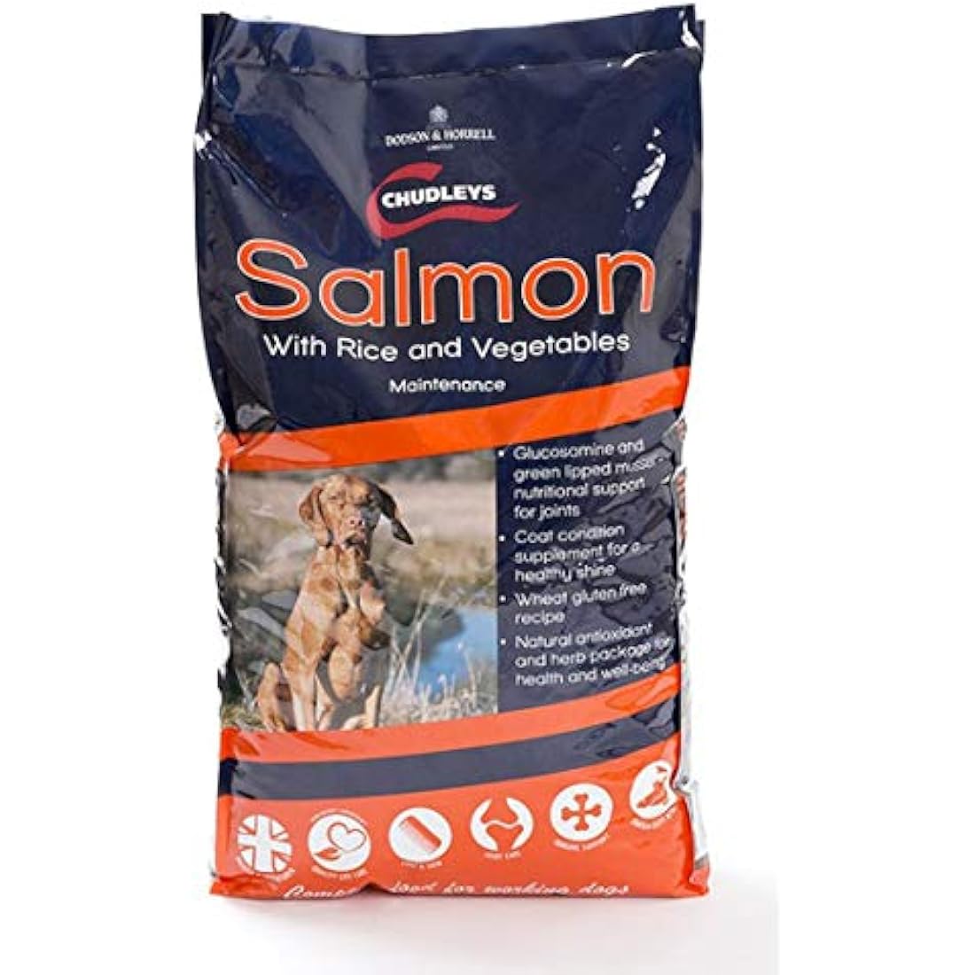 Chudleys Salmon Hypoallergenic Dog Food with Rice, Vegetables and Joint Support, 14 kg