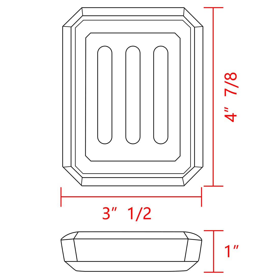 Linkidea Rectangle Glass Bar Soap Dish, Soap Saver Tray for Bathroom Counter, Glass Sponge Dish Holder Case Box for Shower (Clear)
