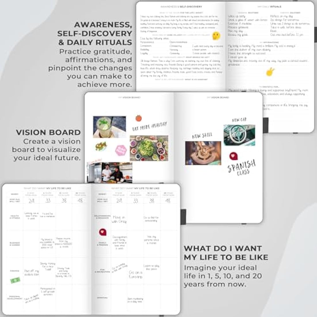 Clever Fox Planner Schedule – Undated Weekly & Monthly Life Planner with Time Slots, Appointment Book & Daily Organizer, A5 (Grey)