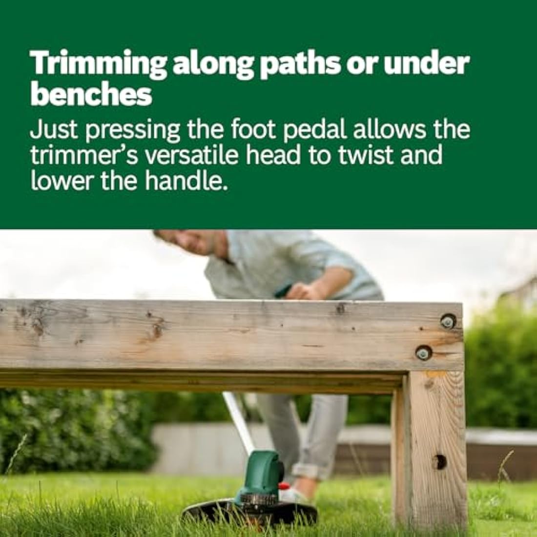 Bosch Cordless Grass Trimmer UniversalGrassCut 18V-26 (Without Battery, 18 Volt System, Cutting Diameter: 26 cm, Adjustable Handles, in Carton Packaging)