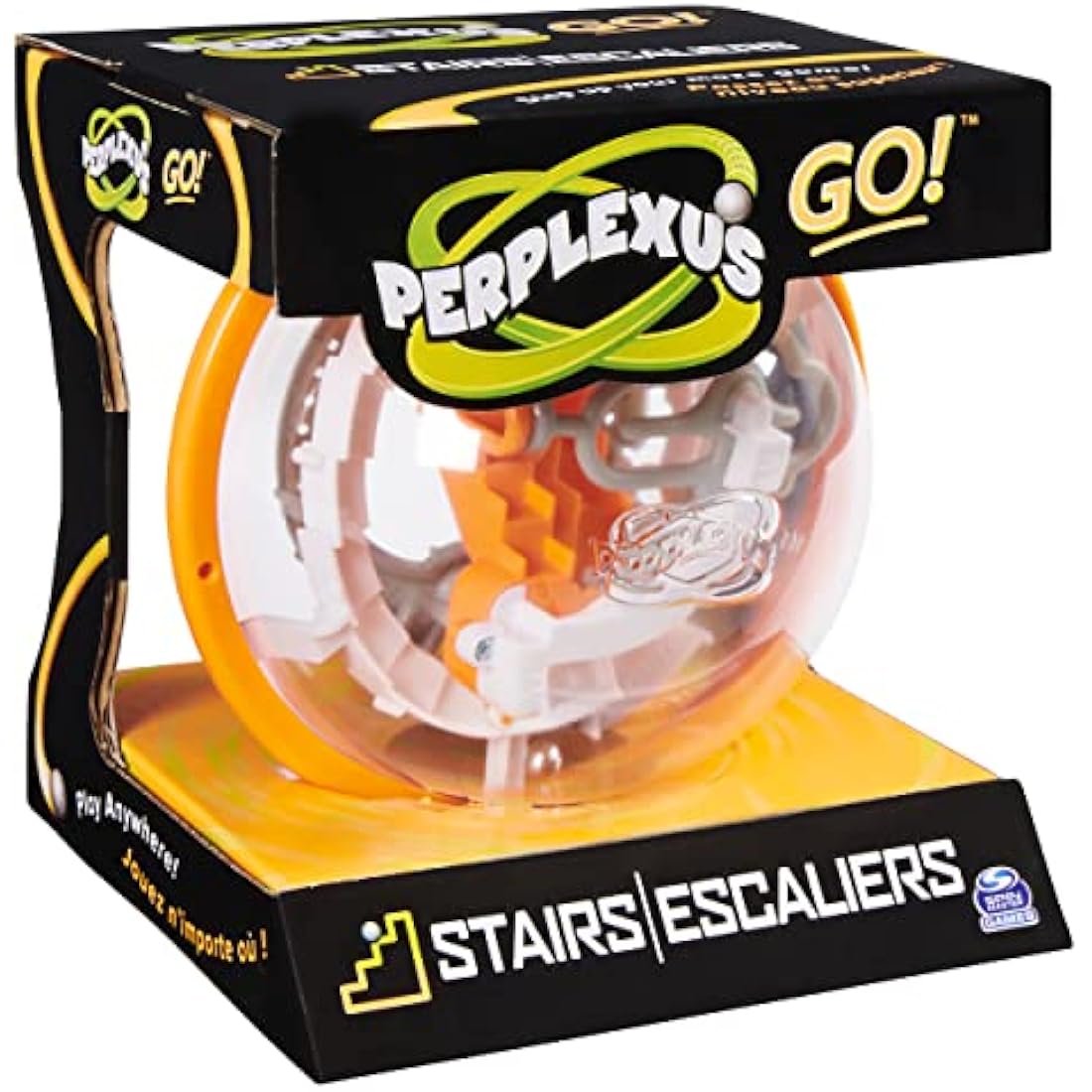 Perplexus GO! Spiral, Compact Challenging Puzzle Maze Skill Game, for Adults and Kids Ages 8 and up (Styles Vary)
