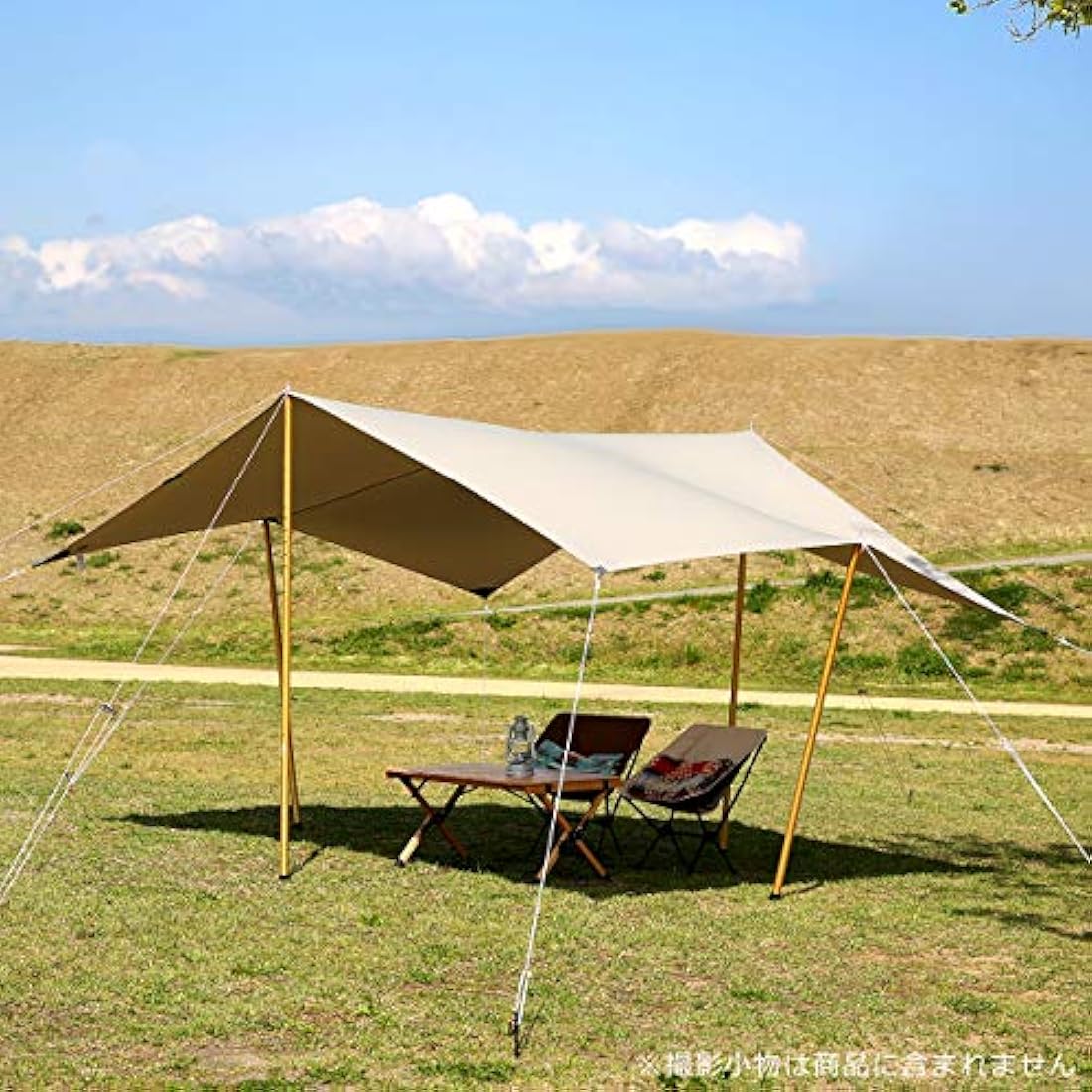 Tatonka Tarp 4 TC (285 x 400 cm) - Waterproof Tarp Made of Cotton Blend Fabric with Excellent UV Stability, Eyelets and Flap Loops - Protects Against Sun, Wind and Rain - Beige