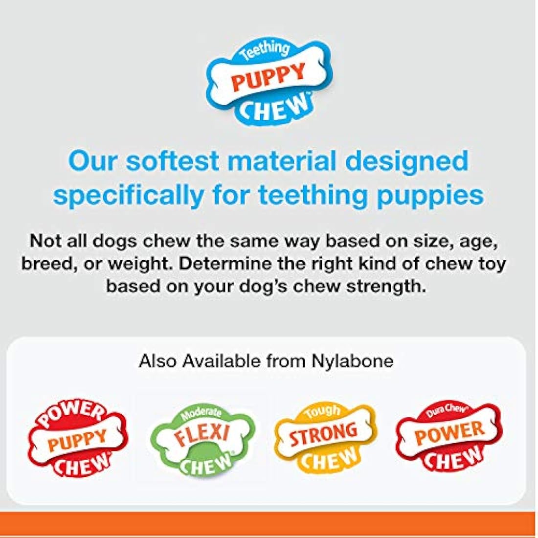 Nylabone Gentle Puppy Dog Teething Chew Toy Bone, Chicken Flavour, Small, for Puppies Up to 11 kg