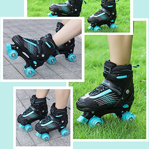 Runcinds Adjustable 4 Size Toddler Roller Skates for Boys Girls Women with Light up Wheels, Kids Roller Skates for Beginners Indoor Outdoor
