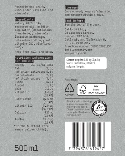 OATLY Oat Drink Barista Edition 500ml (Pack of 10)