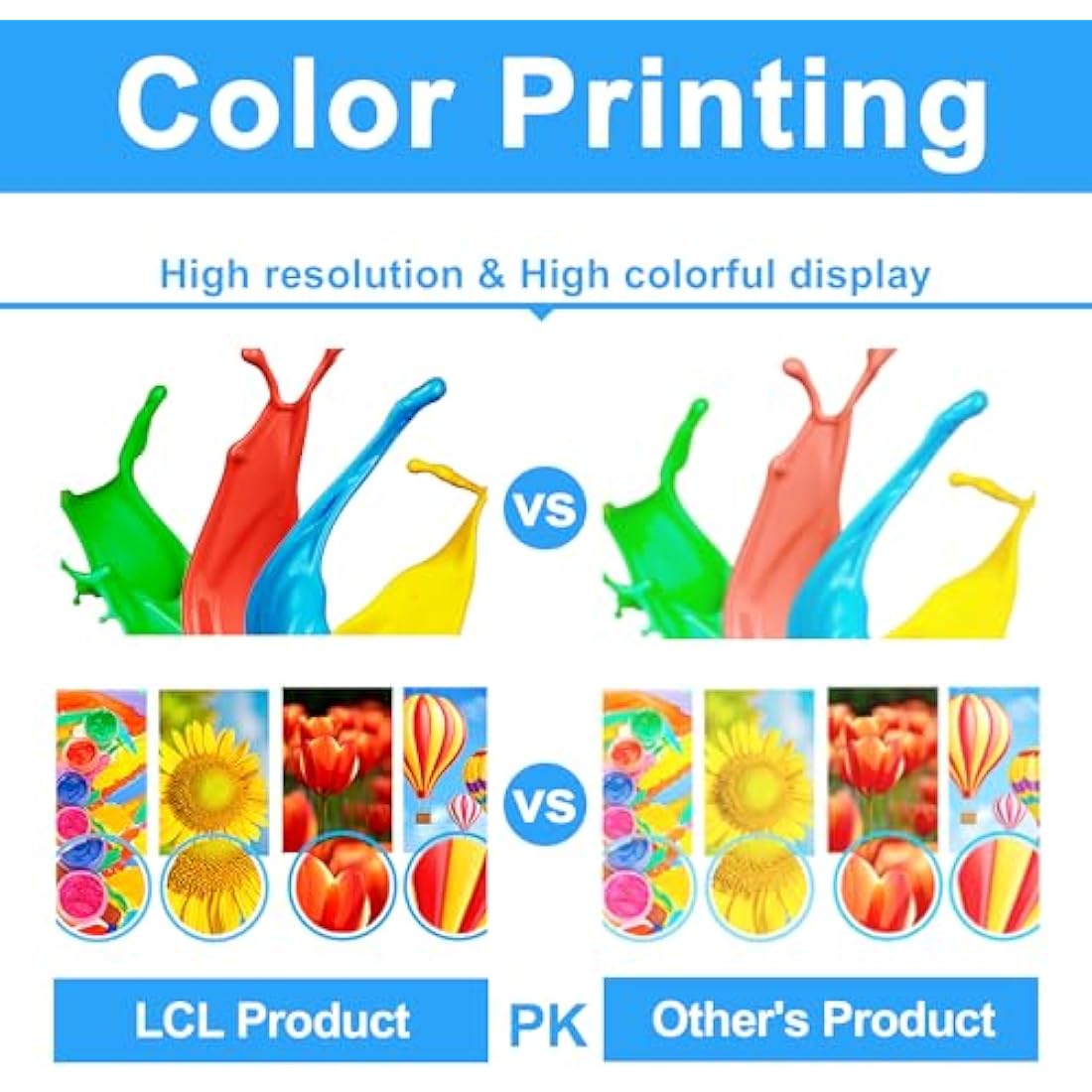 LCL Compatible Toner Cartridge 6600 6600N 6600DN 6605N 6605DN 106R02248 106R02232 106R02229 106R02230 106R02231 High Yield (4PK KCMY) Replacement for Xerox Phaser 6600 6600dn 6600n 6600ydn