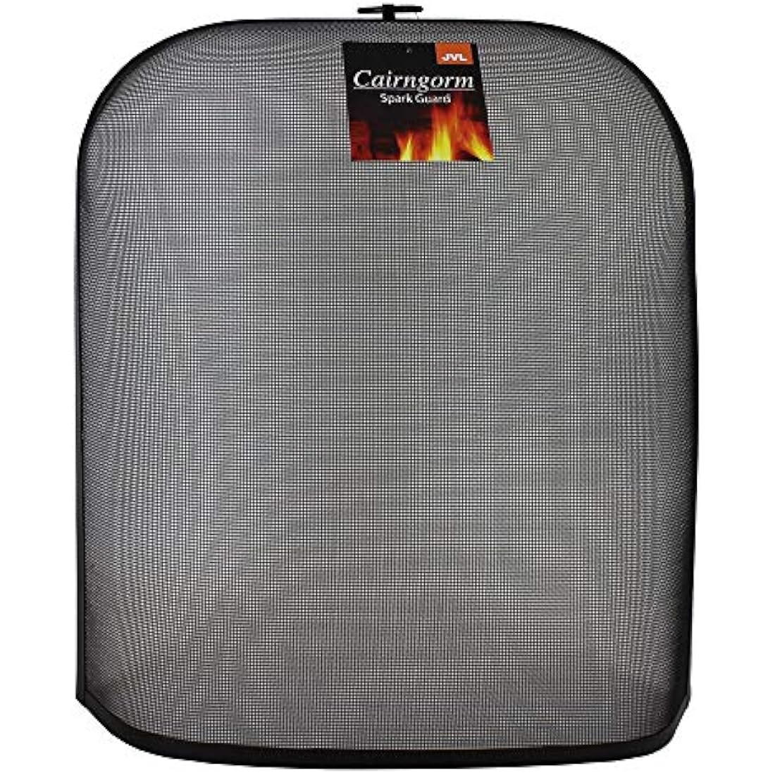 JVL Black Cairngorn Spark guard, fire guard, fire screen, fire surround