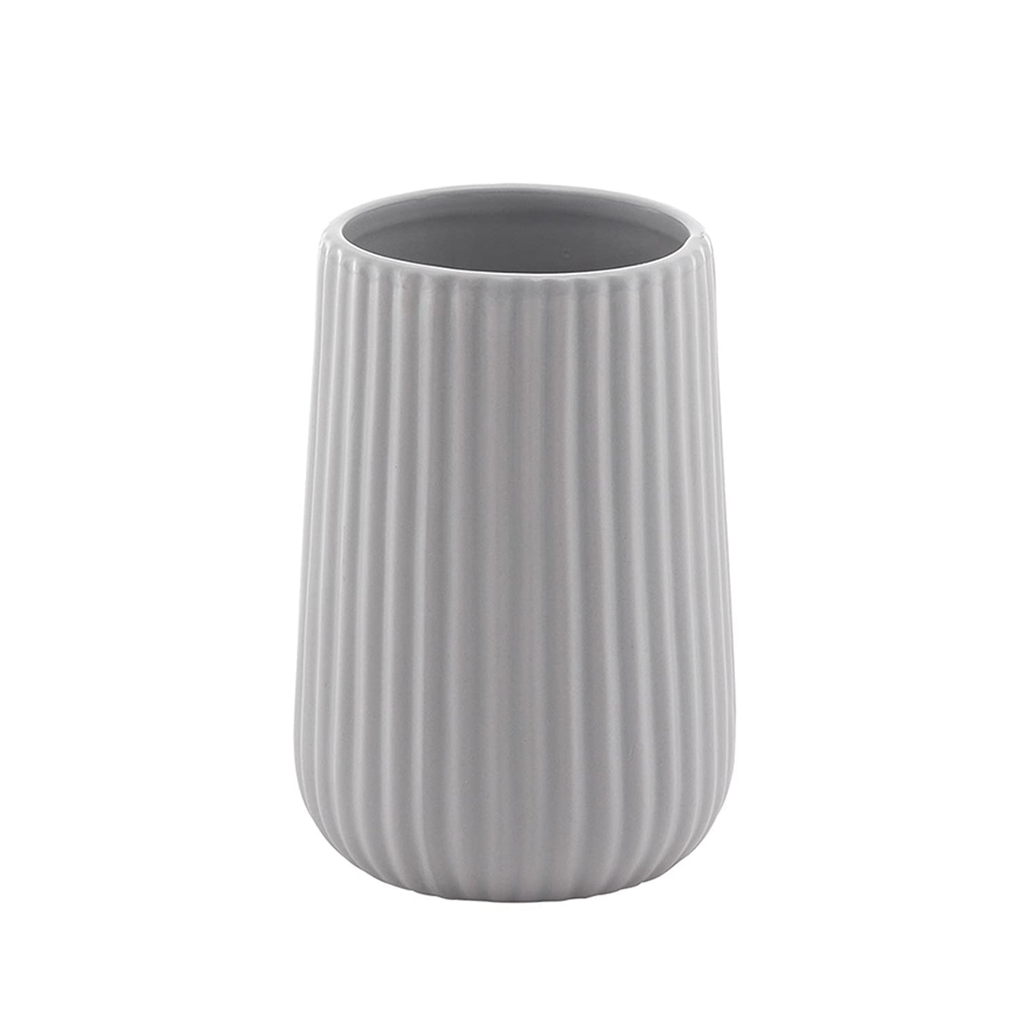 Gedy G-Marika Grey Bathroom Toothbrush Holder, Ceramic Toothbrush Holder, 2 Year Warranty, R&D Design, Measures 11.6 x 8 x 8 cm, 2 Year Warranty