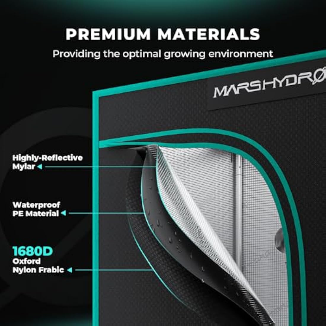 MARS HYDRO 5x5 Grow Tent, 60"x60"x80" Reflective Mylar Grow Tents with Removable Floor Tray View Window for Indoor Plant Growing Room for TS3000/2xSP3000/FC-E6500