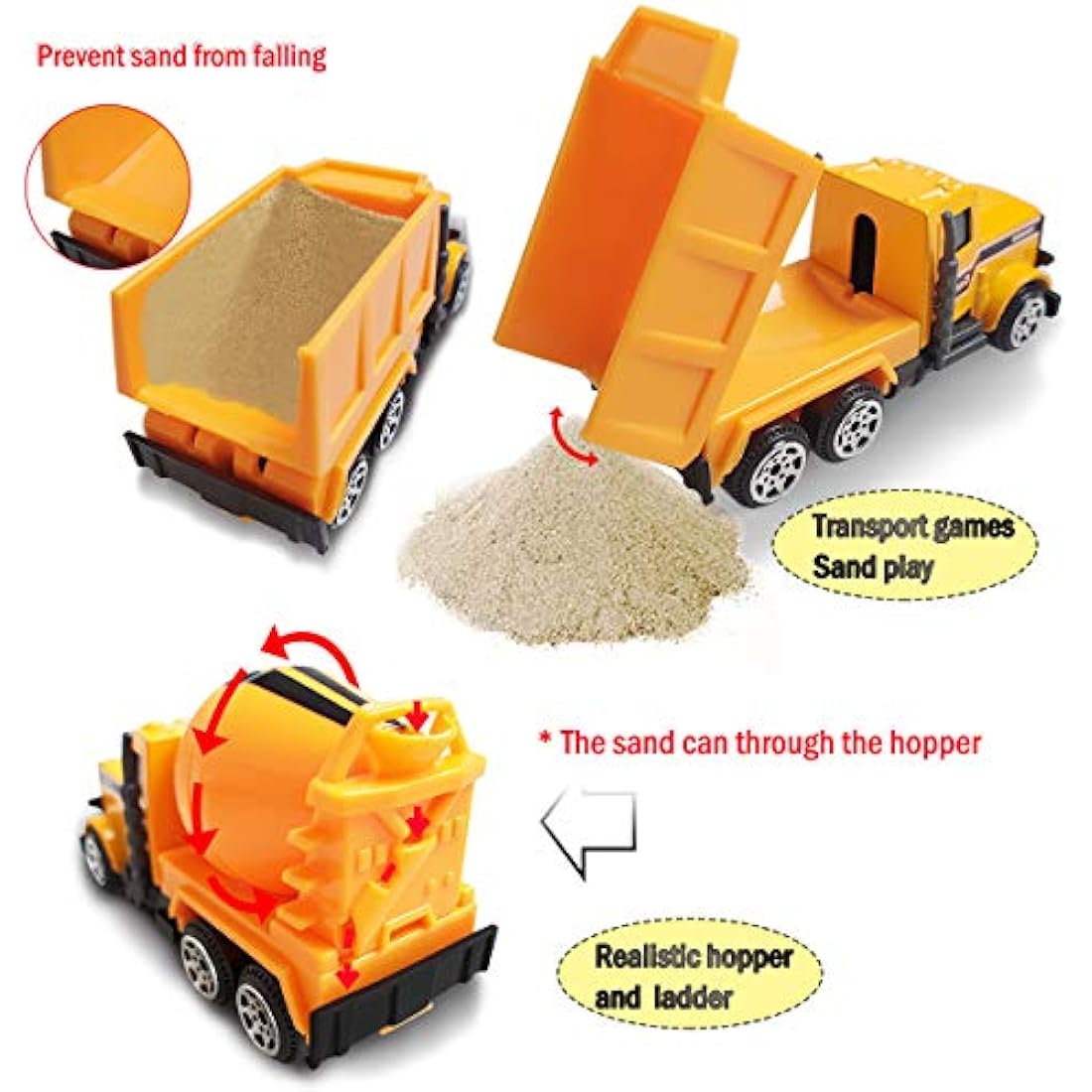 Coolplay Mini Construction Vehicles Kids Little Truck Cars Toy Pack Roller Bulldozers Forklift Excavator Asphalt Car Dump Set for Kids