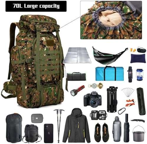 W WINTMING Military Hiking Backpack