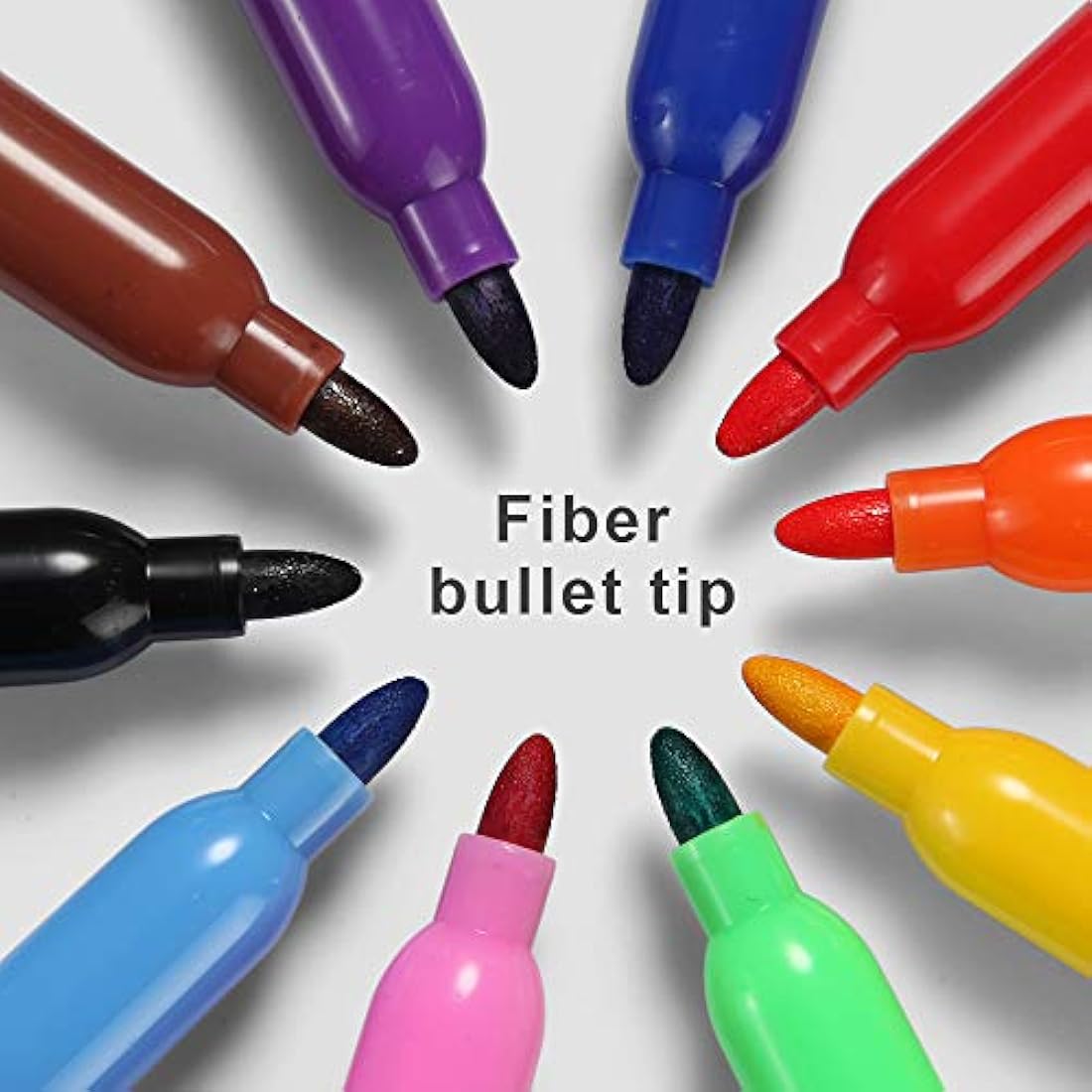 Volcanics Whiteboard Pens Low Odor Fine Whiteboard Markers Dry Wipe Pens Thin Box of 30, 10 Colours