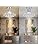 BESTIER Modern Silver Crystal Semi-Flush Mount Chandelier Lighting Ceiling Light Fixture Lamp for Diningroom Bathroom Bedroom Livingroom 3 E14 Bulbs Required D34cm X H30cmh