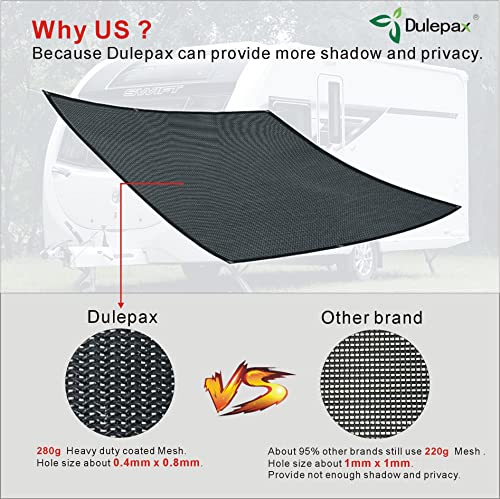 RV View Blocker Sun Shade Universal RV Awnings Privacy Screen Front Wall Screen 8ft x 12ft with Complete Kits