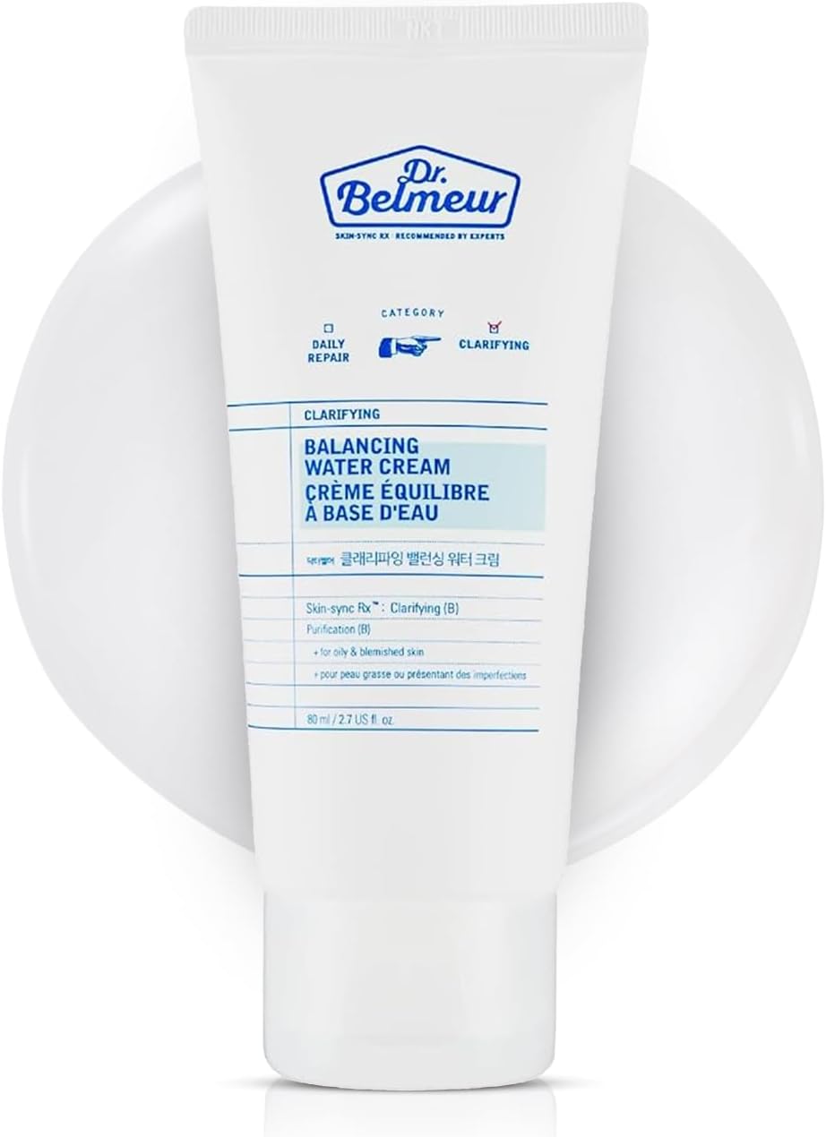 Dr. Belmeur Clarifying Balancing Water Cream 80ml, Expiry date 09/27, New but slightly scruffy box