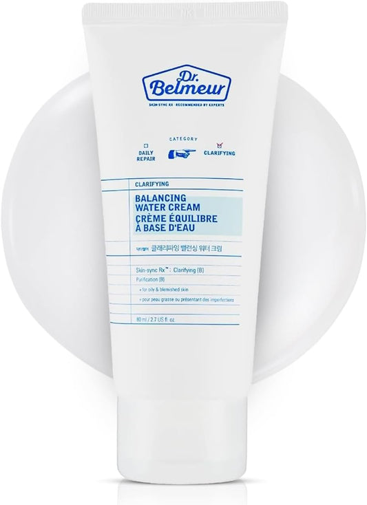 Dr. Belmeur Clarifying Balancing Water Cream 80ml, Expiry date 09/27, New but slightly scruffy box