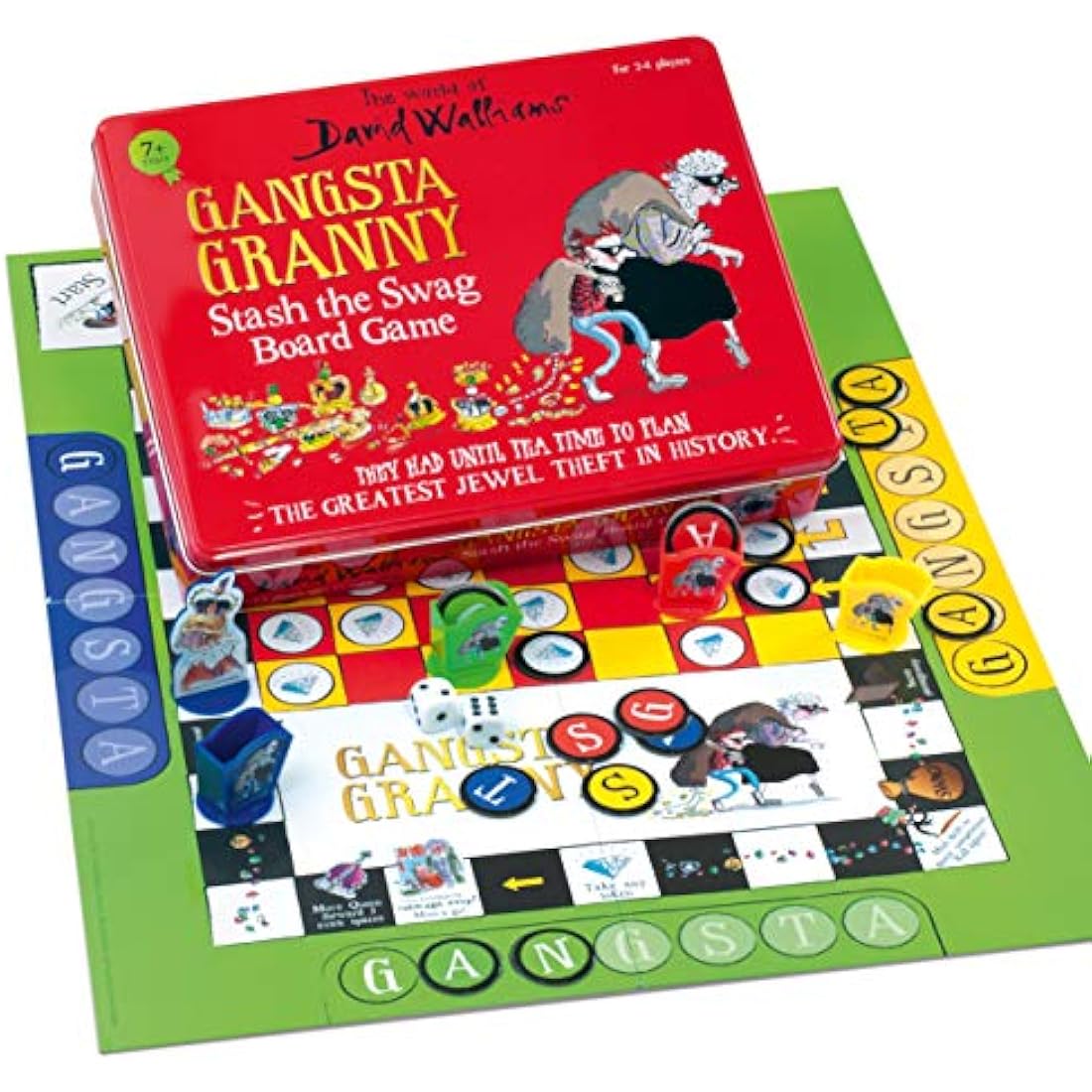 The World of David Walliams 6865 Gangsta Granny Board Game, Red