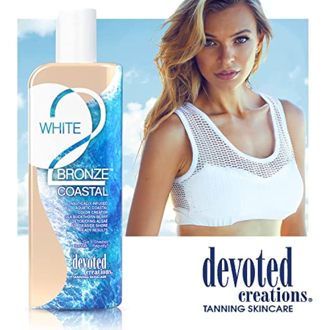 Devoted Creations White 2 Bronze Coastal Blue Hued Tan Enhancer, 251 ml (Pack of 1)