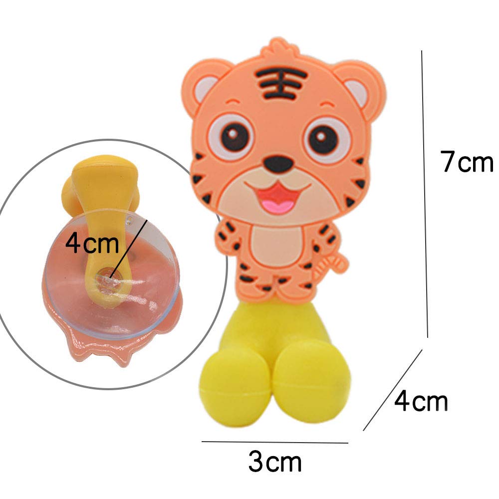 Toothbrush Holder for Kids, Cute Animal Wall Mounted Toothbrush Holder With Suction Cup (9 Pack Animal Random)
