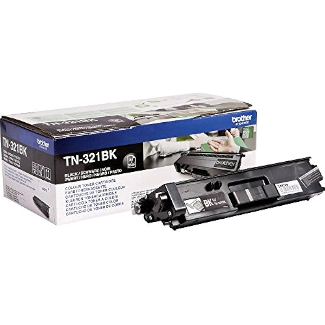 Brother TN-321BK Toner Cartridge, Black, Single Pack, Standard Yield, Includes 1 x Toner Cartridge, Brother Genuine Supplies