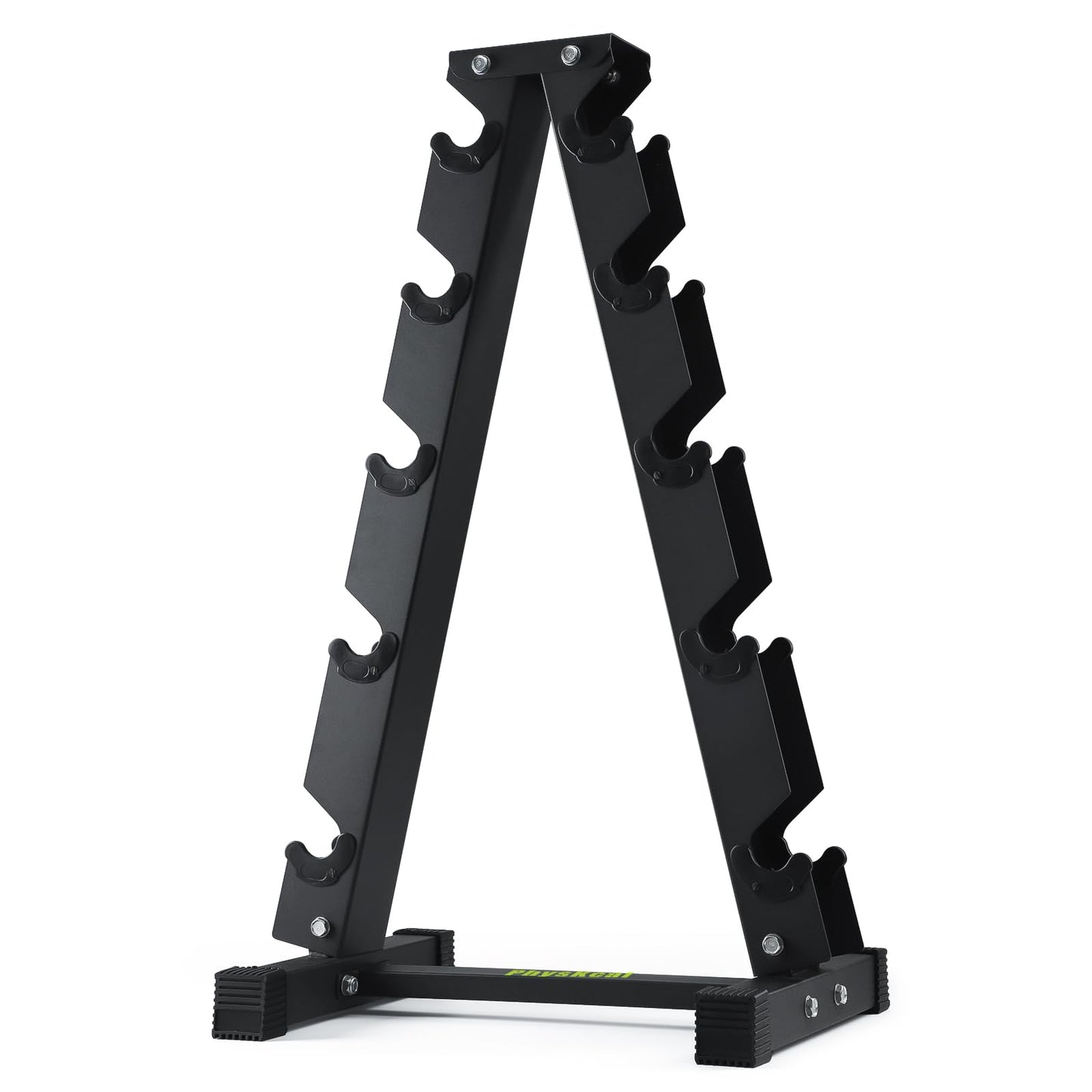 PhysKcal Dumbbell Rack Heavy Duty Steel 350kg Load Bearing, 5-Tier Weights Storage Dumbbell Stand, Dumbbell Tree Stand Weights Holder for Home Gym