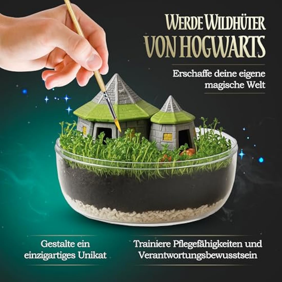 Clementoni- Harry Potter Terrarium Kit: Build Your Magical Greenhouse, Educational Sceintific Toys (7+ Years) - Packaging May Vary