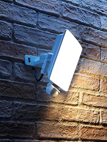Auraglow 80W 6600lm Full Screen Slimline LED Security Motion Sensor PIR Flood Light White Outdoor Wall Lamp